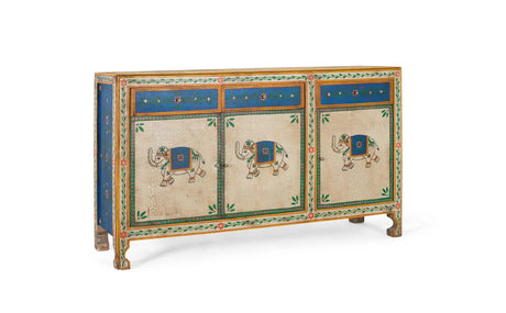 Giner and Colomer - Hand-Painted Mango Wood Sideboard With 3 Doors & 3 Drawers