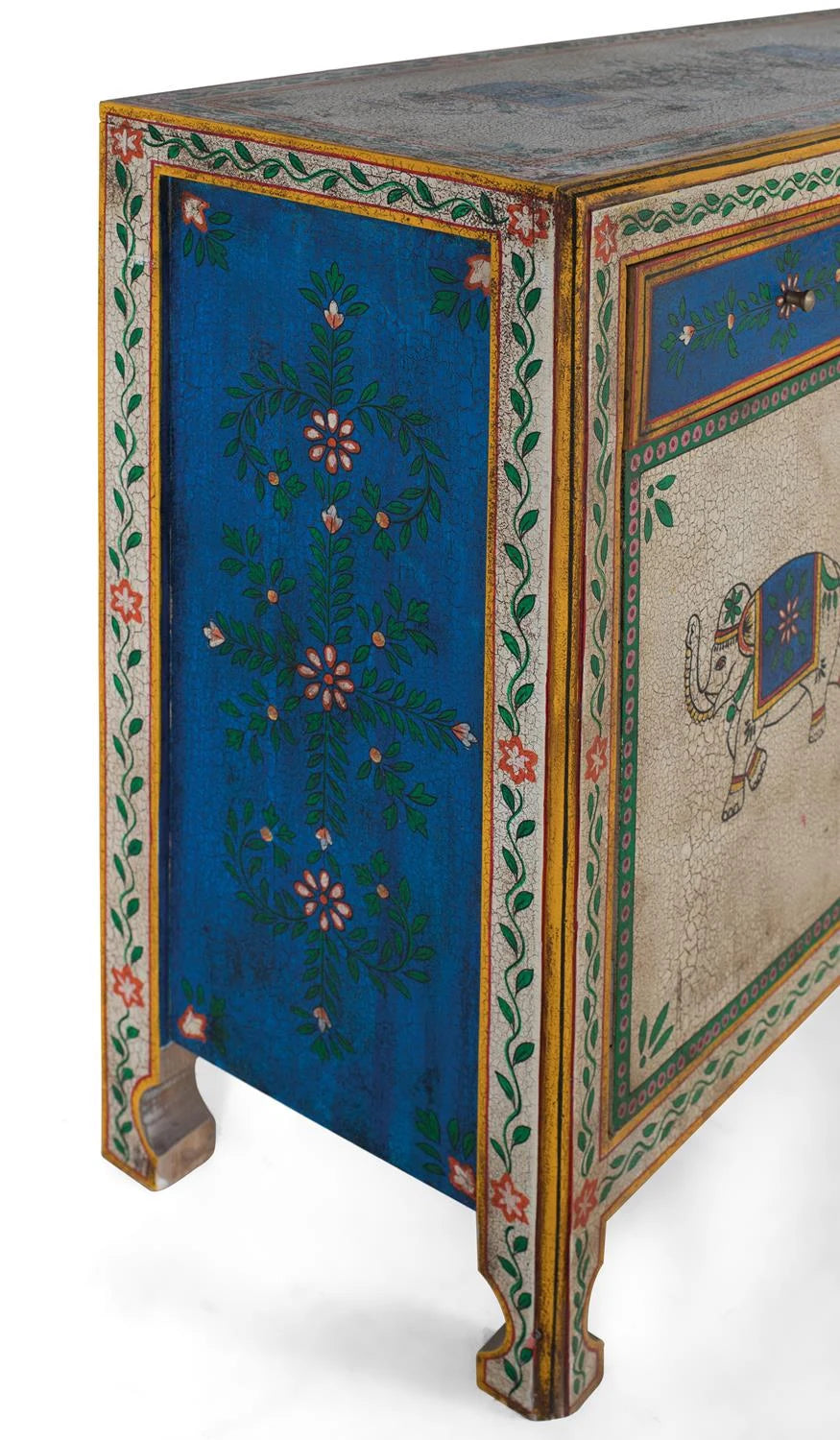 Giner and Colomer - Hand-Painted Mango Wood Sideboard With 3 Doors & 3 Drawers