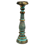 Large Candle Stand - Turquois Gold