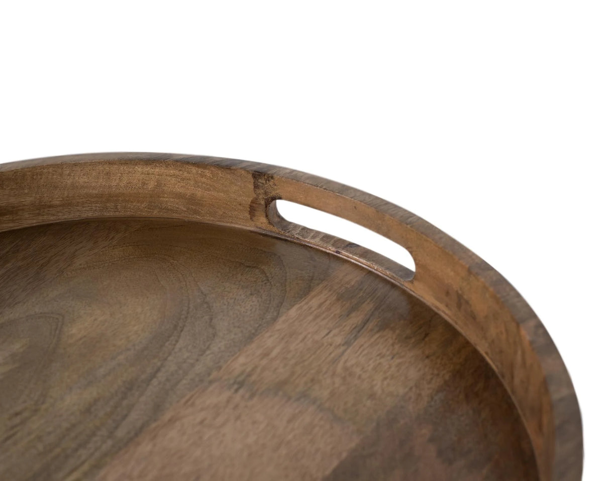 Giner and Colomer - Set Of 2 Acacia Wood & Stainless Steel Tables