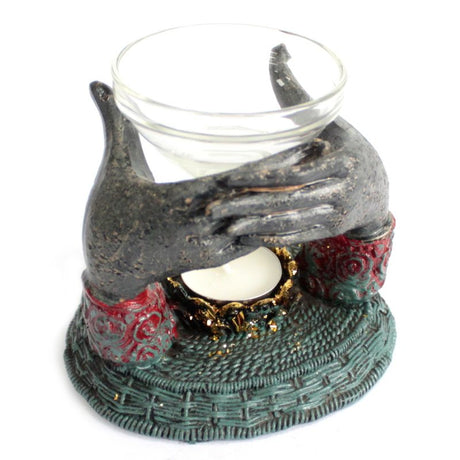 Antique Buddha - Offering Hands Oil Burner