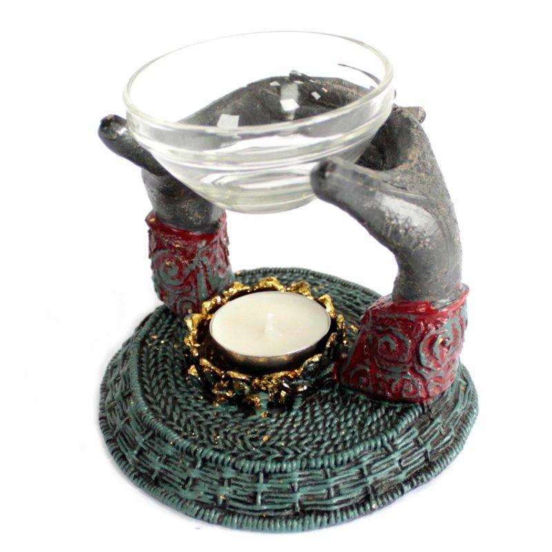 Antique Buddha - Offering Hands Oil Burner