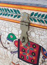 Giner and Colomer - Hand-Painted Mango Wood Chest With Top Opening