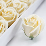 Craft Soap Flowers - Med Rose - Ivory