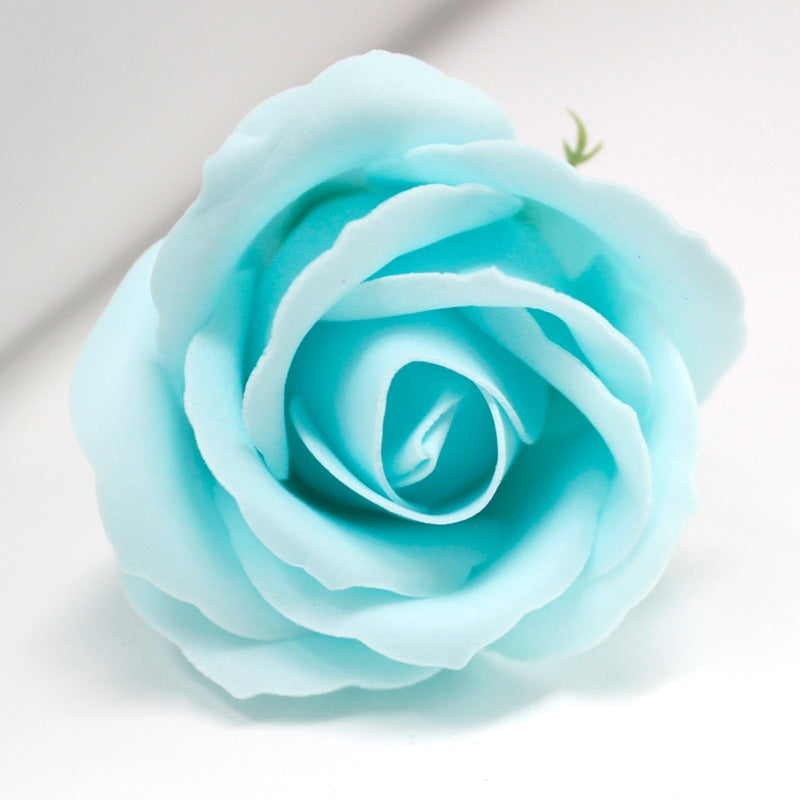 Craft Soap Flowers - Med Rose - Baby Blue