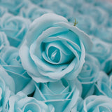 Craft Soap Flowers - Med Rose - Baby Blue