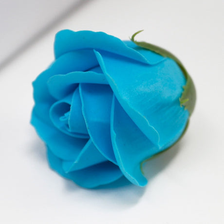 Craft Soap Flowers - Med Rose - Sky Blue