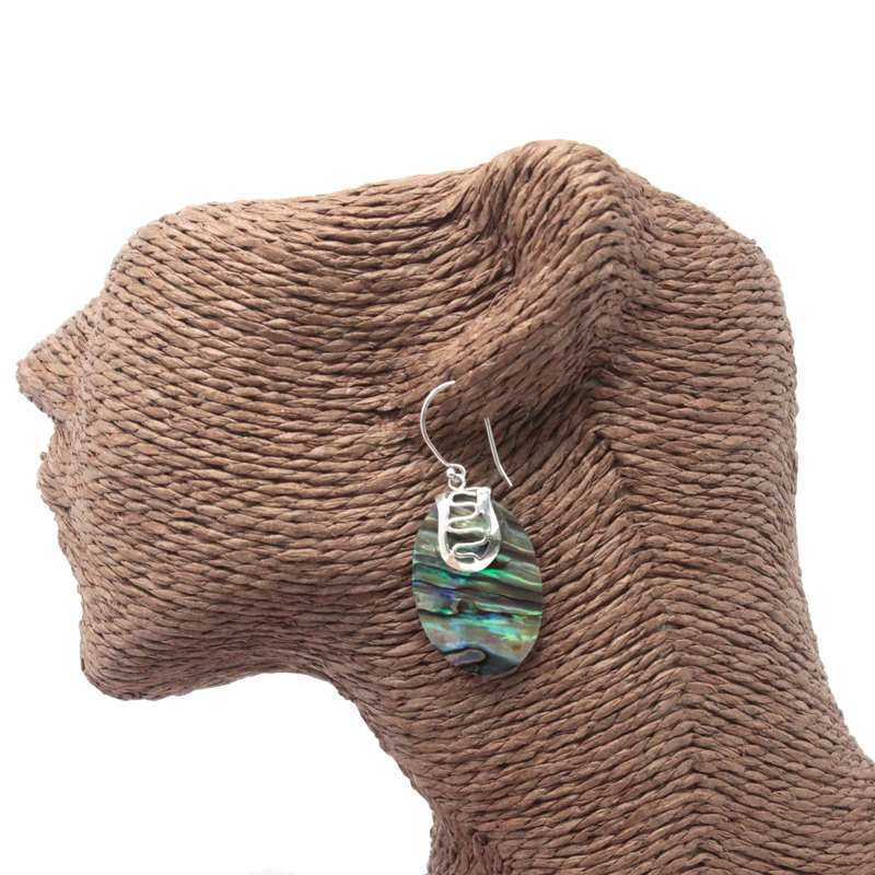 Shell & Silver Earrings - Abalone