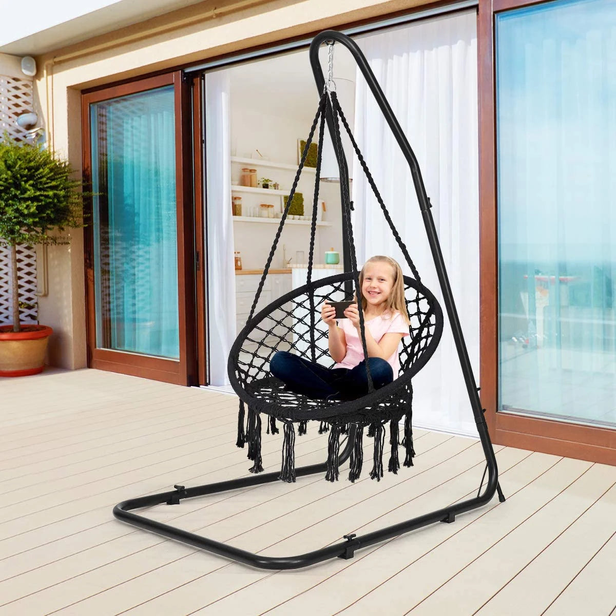 Macrame Hammock Swing Chair for Relax