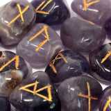 Runes Stone Set in Pouch  - Amethyst