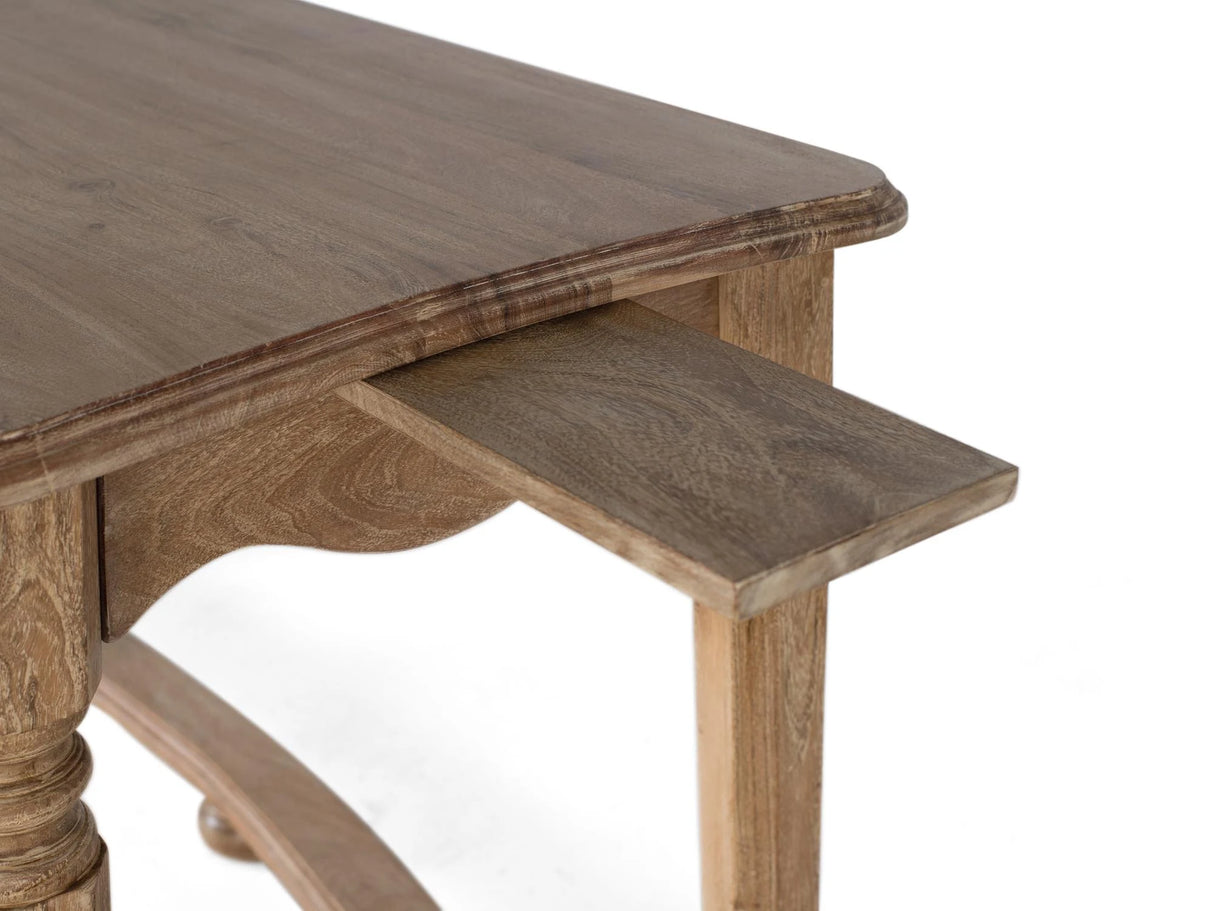 Giner and Colomer - 1-Drawer Acacia Wood Desk In Natural Finish