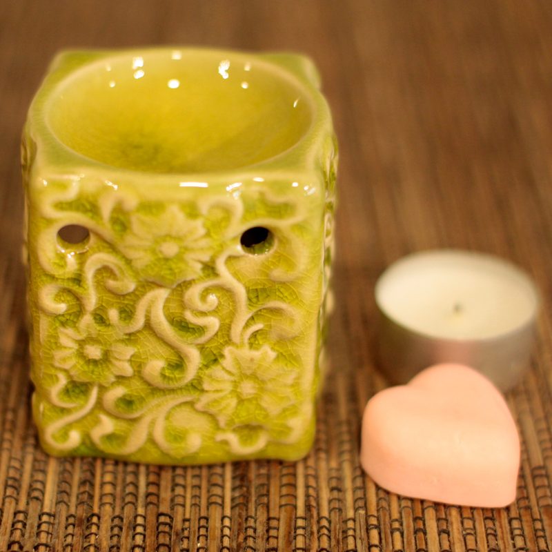 Classic Small Square Floral Oil Burners (aast)