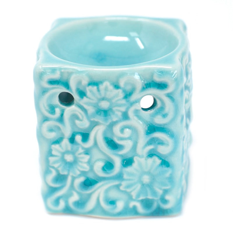 Classic Small Square Floral Oil Burners (aast)