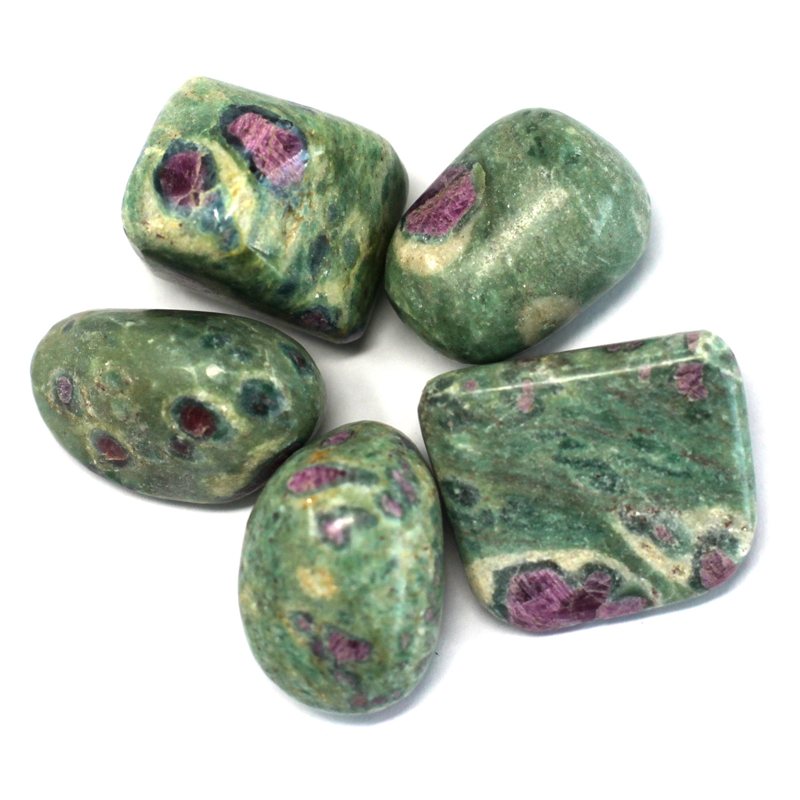 Premium Tumble Stone - Ruby with Fuchsite