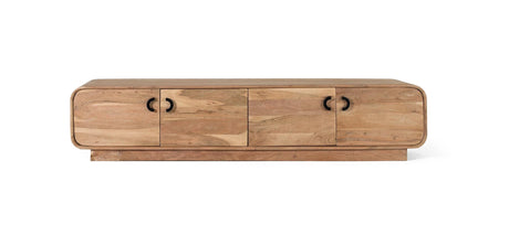Giner and Colomer - 4-Door Acacia Wood TV Cabinet In Natural Finish
