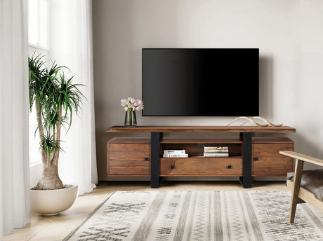 Giner and Colomer - Rosewood & Metal TV Cabinet With Reclaimed Wood Details