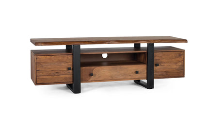 Giner and Colomer - Rosewood & Metal TV Cabinet With Reclaimed Wood Details