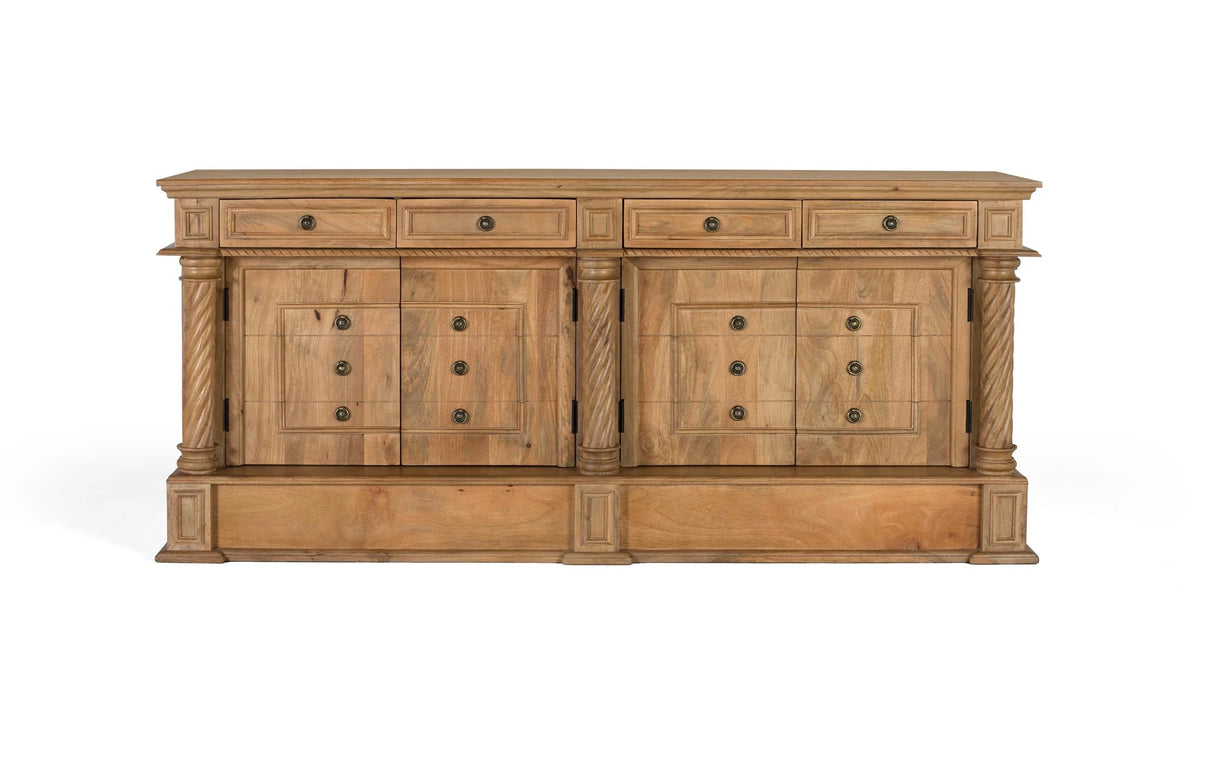 Giner and Colomer - 4-Drawer, 4-Door Reclaimed Mango Wood Sideboard