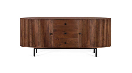 Giner and Colomer - Acacia Wood & Metal Sideboard With 2 Doors & 3 Drawers