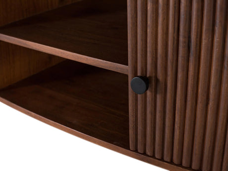 Giner and Colomer - Acacia Wood & Metal Sideboard With 2 Doors & 3 Drawers