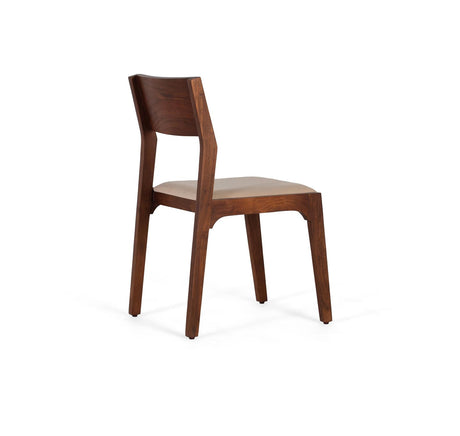 Giner and Colomer - Set Of 2 Acacia Wood Chairs With Fabric Upholstery