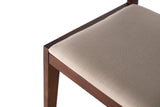 Giner and Colomer - Set Of 2 Acacia Wood Chairs With Fabric Upholstery