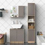 HOMCOM Bathroom Mirror Cabinet, Wall-Mounted Bathroom Cabinet with Mirror and Adjustable Inner Shelf,  57L x 14.2W x49.2H cm