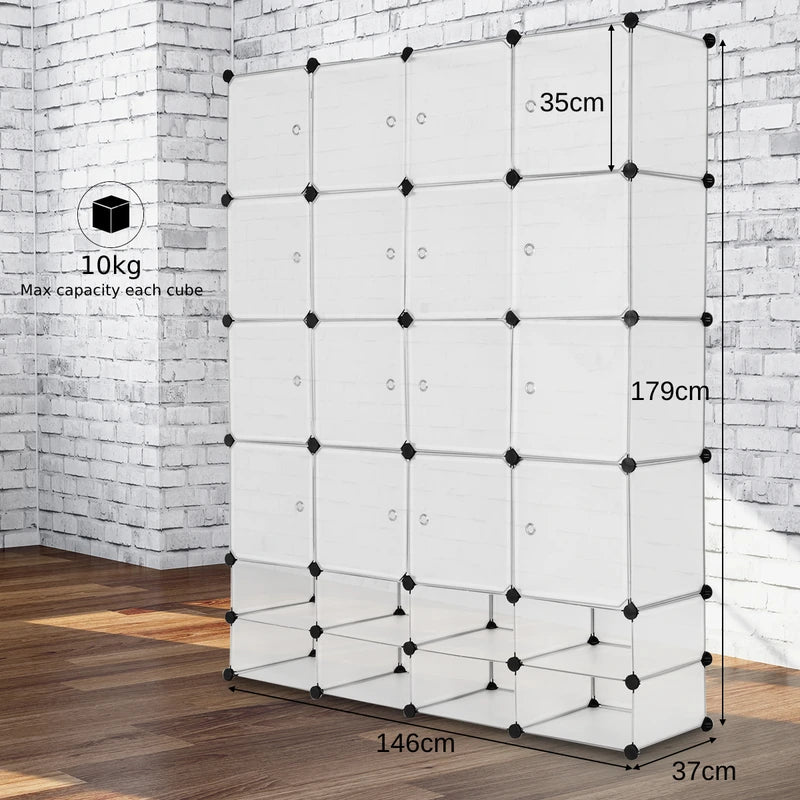 16+8 Cubes Portable Clothes Wardrobe