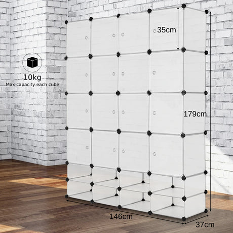 16+8 Cubes Portable Clothes Wardrobe