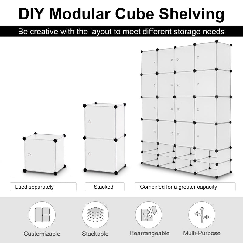 16+8 Cubes Portable Clothes Wardrobe