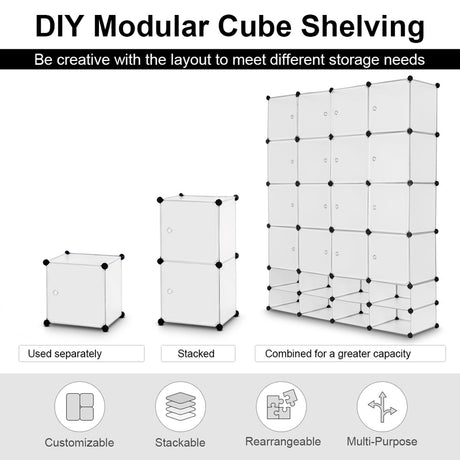 16+8 Cubes Portable Clothes Wardrobe