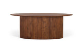 Giner and Colomer - Oval Acacia Wood Dining Table With Reclaimed Finish