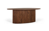 Giner and Colomer - Oval Acacia Wood Dining Table With Reclaimed Finish