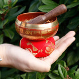 Mini Singing Bowl Gift Set - Red