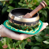 Green Tara Singing Bowl Set 10cm (min 380gm)