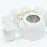 Herbal Teapot Set - Classic White