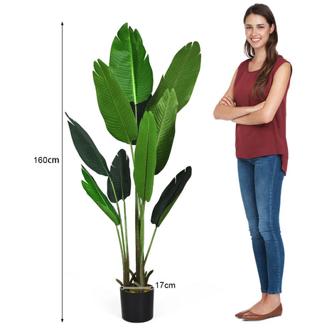 Artificial Plant Artificial Green Plant 160 cm Tropical Palm Artificial Monstera Snake Plant