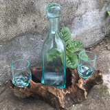 Molten Glass on Wood- Whisky Set