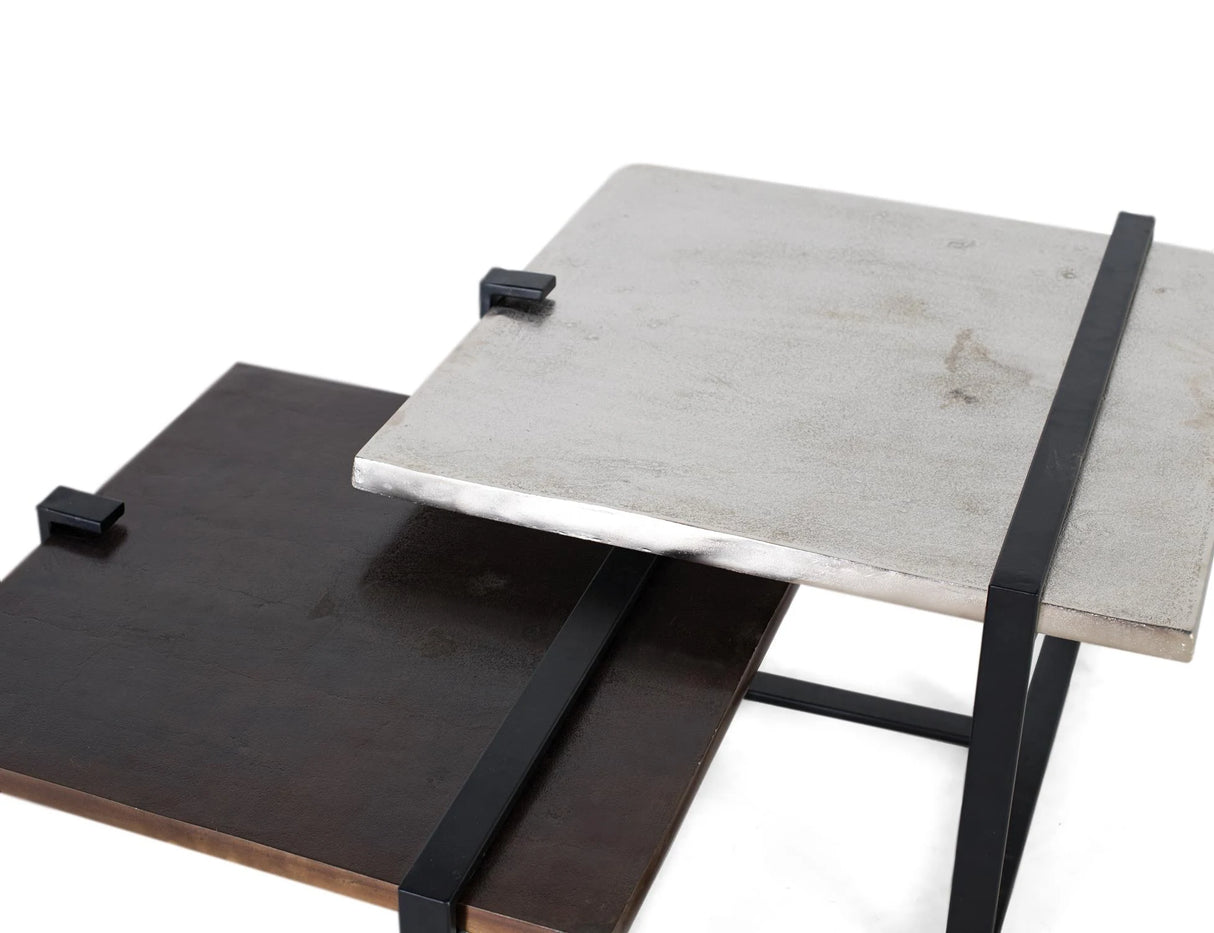 Giner and Colomer - Set Of 2 Coffee Tables In Aluminum & Iron