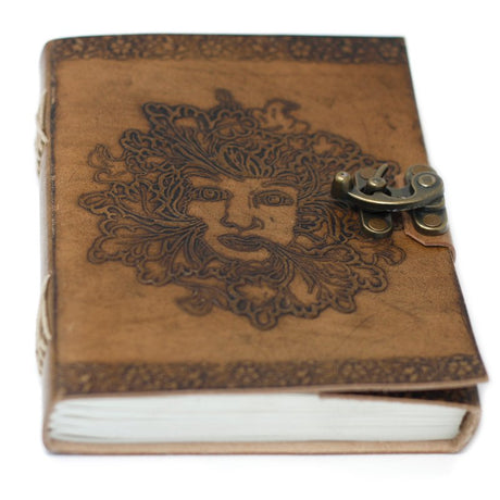 Leather Greenman Notebook (6x8")