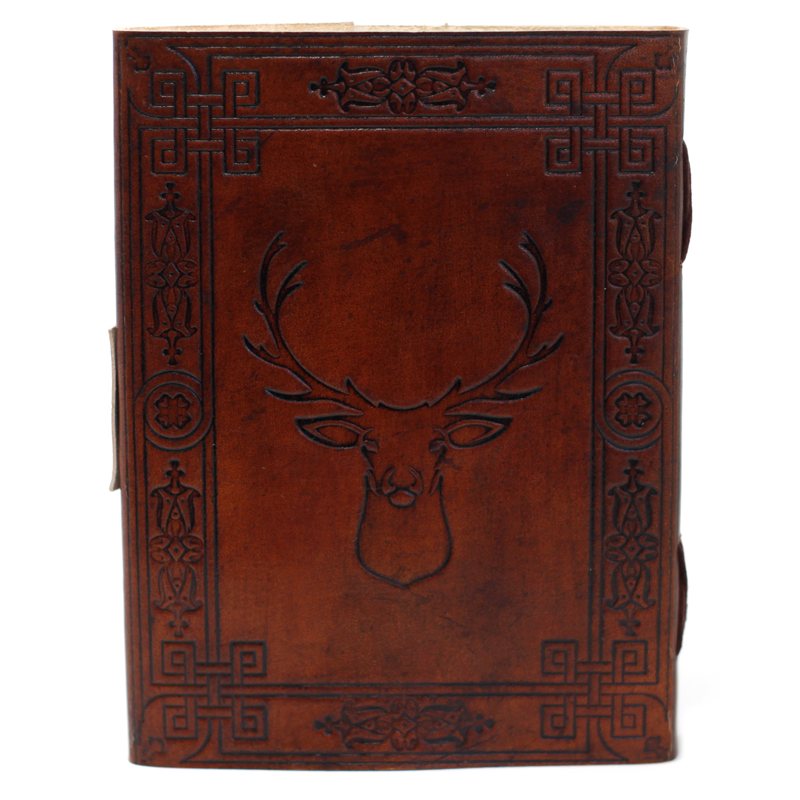 Leather Stag Notebook (6x8")