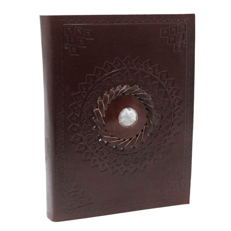 Leather Moonstone Notebook (7x5")