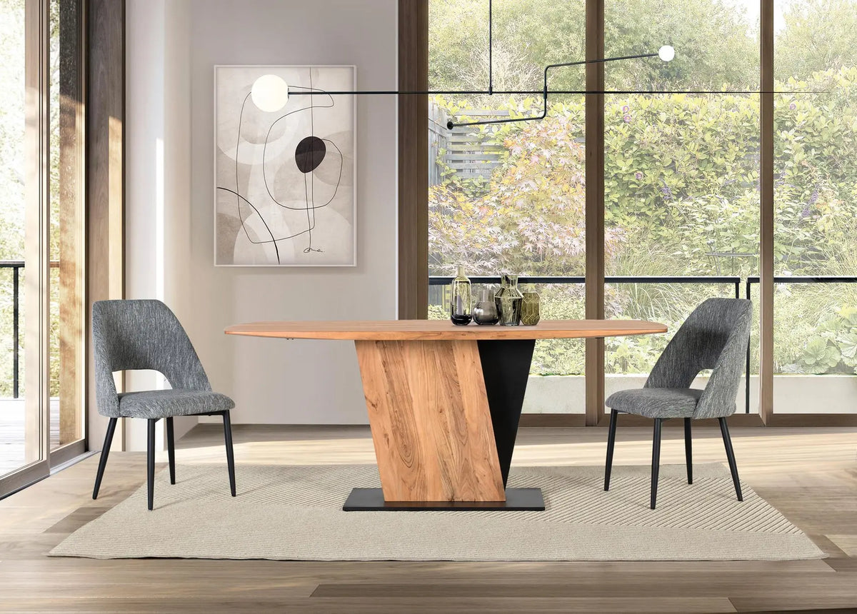 Giner and Colomer - Acacia Wood & Metal Dining Table With Adjustable Pads