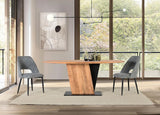 Giner and Colomer - Acacia Wood & Metal Dining Table With Adjustable Pads