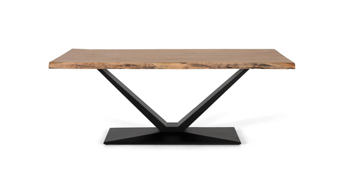 Giner and Colomer - Rectangular Acacia Wood & Metal Dining Table (5 cm Top)