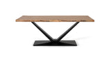 Giner and Colomer - Rectangular Acacia Wood & Metal Dining Table (5 cm Top)