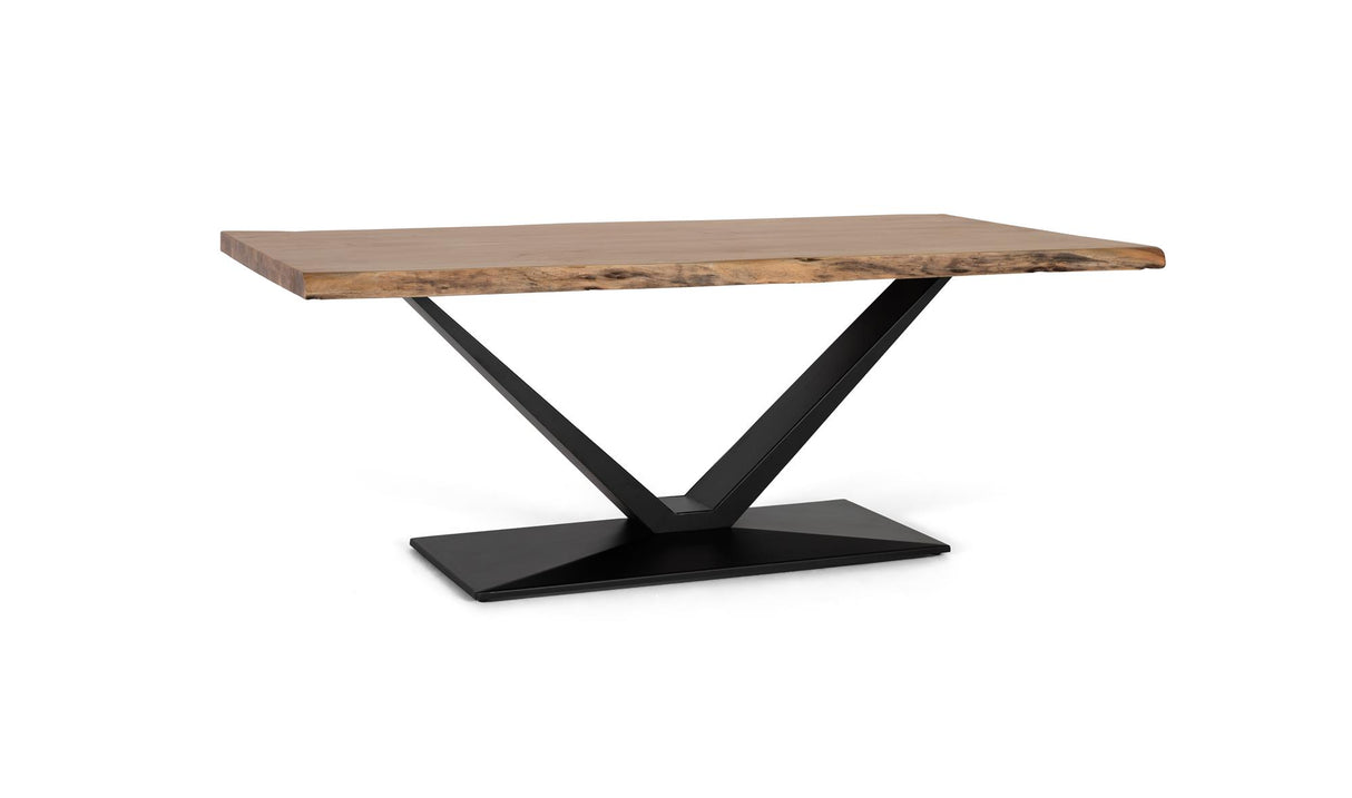 Giner and Colomer - Rectangular Acacia Wood & Metal Dining Table (5 cm Top)