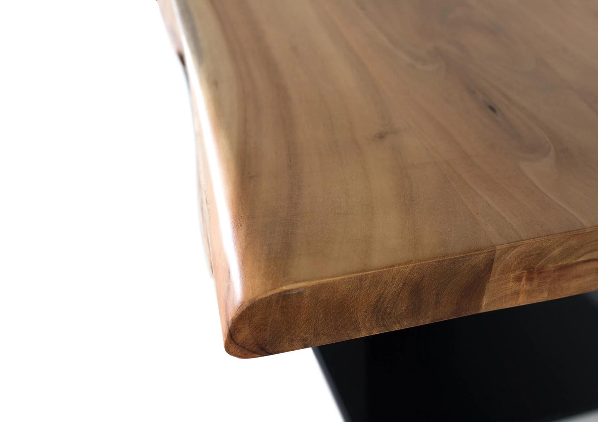 Giner and Colomer - Rectangular Acacia Wood & Metal Dining Table (5 cm Top)