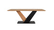Giner and Colomer - Rectangular Acacia Wood & Metal Dining Table With Adjustable Pads