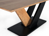 Giner and Colomer - Rectangular Acacia Wood & Metal Dining Table With Adjustable Pads